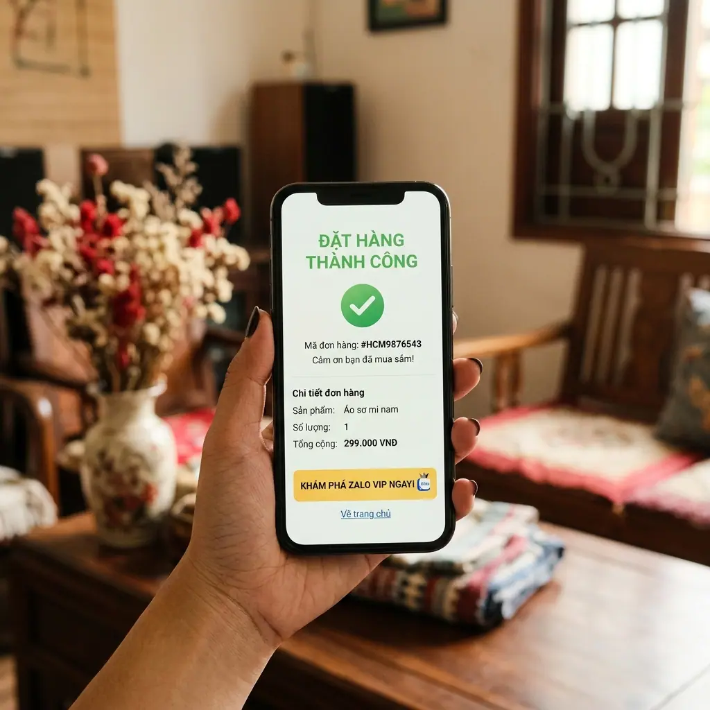 Thanh toán và nhận Zalo VIP