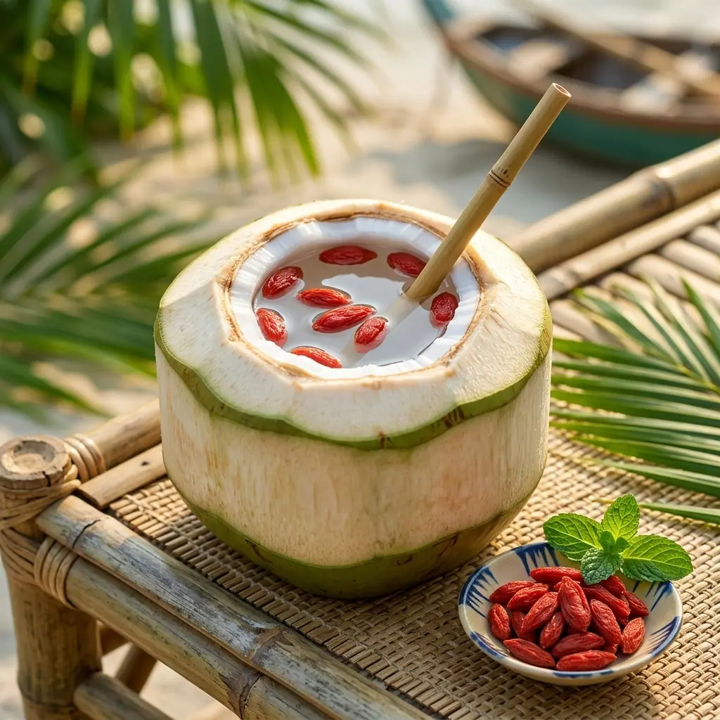 Nước dừa kỷ tử